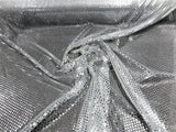 Confetti Sequin Knit Dot Polyester Fabric - Shiny Sheer Metallic Confetti Dot, 43/44" Width (1 Yard)