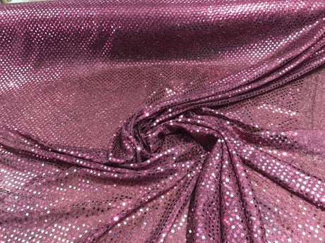 Confetti Sequin Knit Dot Polyester Fabric - Shiny Sheer Metallic Confetti Dot, 43/44" Width (1 Yard)
