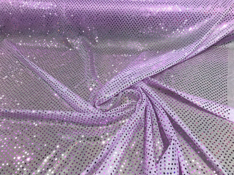 Confetti Sequin Knit Dot Polyester Fabric - Shiny Sheer Metallic Confetti Dot, 43/44" Width (1 Yard)
