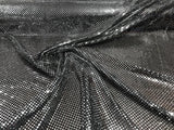 Confetti Sequin Knit Dot Polyester Fabric - Shiny Sheer Metallic Confetti Dot, 43/44" Width (1 Yard)