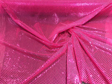 Confetti Sequin Knit Dot Polyester Fabric - Shiny Sheer Metallic Confetti Dot, 43/44" Width (1 Yard)