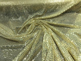 Confetti Sequin Knit Dot Polyester Fabric - Shiny Sheer Metallic Confetti Dot, 43/44" Width (1 Yard)