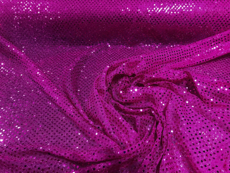 Confetti Sequin Knit Dot Polyester Fabric - Shiny Sheer Metallic Confetti Dot, 43/44" Width (1 Yard)