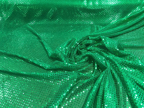 Confetti Sequin Knit Dot Polyester Fabric - Shiny Sheer Metallic Confetti Dot, 43/44" Width (1 Yard)