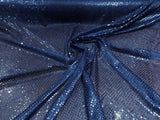 Confetti Sequin Knit Dot Polyester Fabric - Shiny Sheer Metallic Confetti Dot, 43/44" Width (1 Yard)