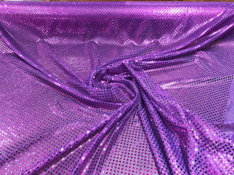 Confetti Sequin Knit Dot Polyester Fabric - Shiny Sheer Metallic Confetti Dot, 43/44" Width (1 Yard)