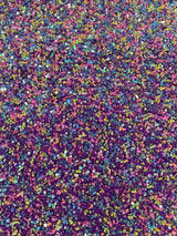 Confetti Sequin Stretch Velvet Fabric - Black, Lilac, Light Blue, Pink, Black Multi, 54" Width (1 Yard)
