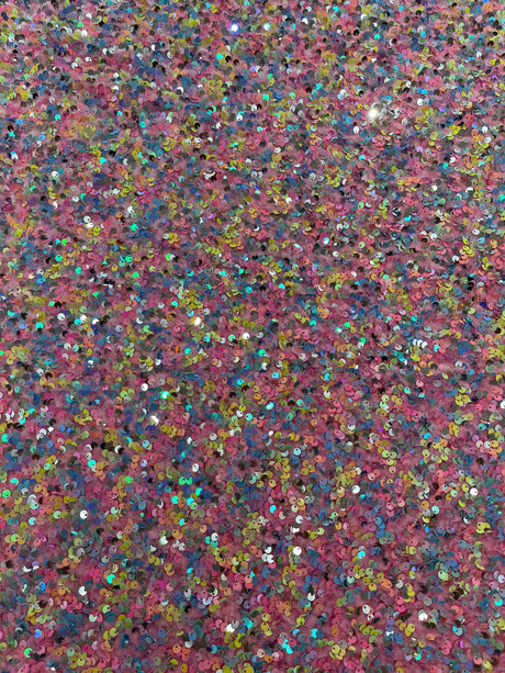 Confetti Sequin Stretch Velvet Fabric - Black, Lilac, Light Blue, Pink, Black Multi, 54" Width (1 Yard)