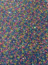 Confetti Sequin Stretch Velvet Fabric - Black, Lilac, Light Blue, Pink, Black Multi, 54" Width (1 Yard)