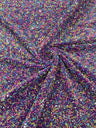 Confetti Sequin Stretch Velvet Fabric - Black, Lilac, Light Blue, Pink, Black Multi, 54" Width (1 Yard)