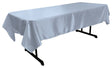 Light Blue Bridal Satin Rectangular Tablecloth 60 x 126″