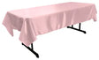 Light Pink Bridal Satin Rectangular Tablecloth 60 x 108″