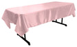 Light Pink Bridal Satin Rectangular Tablecloth 60 x 126″