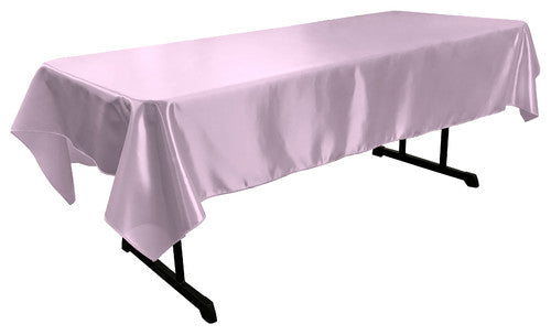 Lilac Bridal Satin Rectangular Tablecloth 60 x 108″
