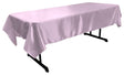 Lilac Bridal Satin Rectangular Tablecloth 60 x 126″