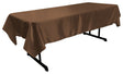 Brown Bridal Satin Rectangular Tablecloth 60 x 108″