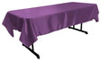 Purple Bridal Satin Rectangular Tablecloth 60 x 108″