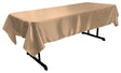 Taupe Bridal Satin Rectangular Tablecloth 60 x 108″