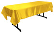 Yellow Bridal Satin Rectangular Tablecloth 60 x 108″