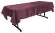 Eggplant Bridal Satin Rectangular Tablecloth 60 x 108″