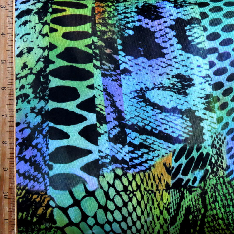 Swim Knit Nylon Spandex Animal Print 1 Yard 16 Inch Piece