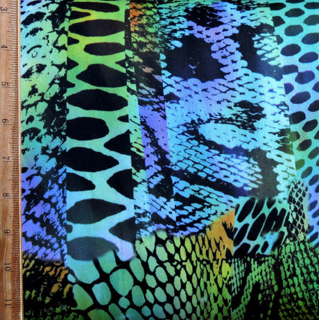Swim Knit Nylon Spandex Animal Print 1 Yard 16 Inch Piece