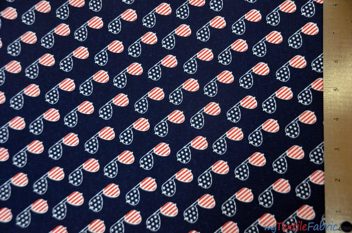 Cool Glass Cotton Fabric - Patriotic Print, 58/60" Wide (Yards)