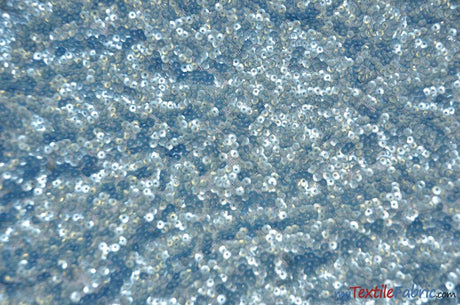 Gatsby Sequins Polyester Fabric - 6Mm Flat Sewn Sequins On Mesh, 52" Width, Multiple Colors (1 Yard)