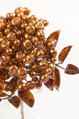 14" Copper Berry Bunch Metallic Stem