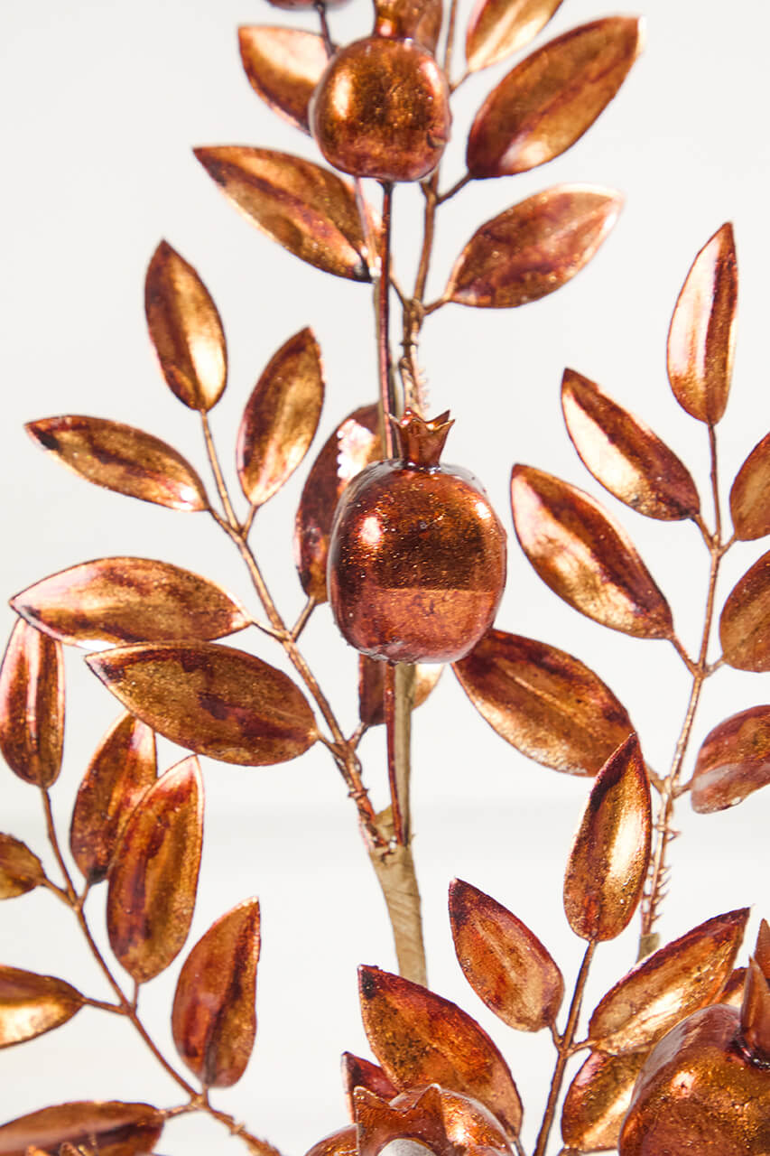 26" Copper Metallic Pomegranate Stem