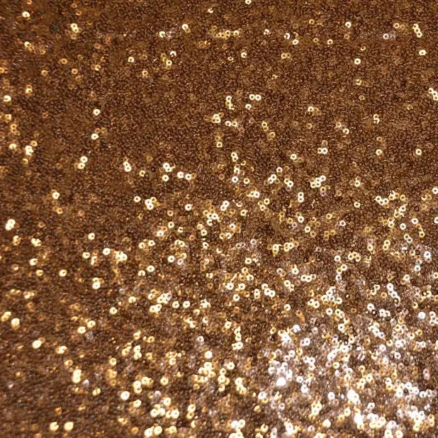 Copper Mini Glitz Sequin Mesh Fabric