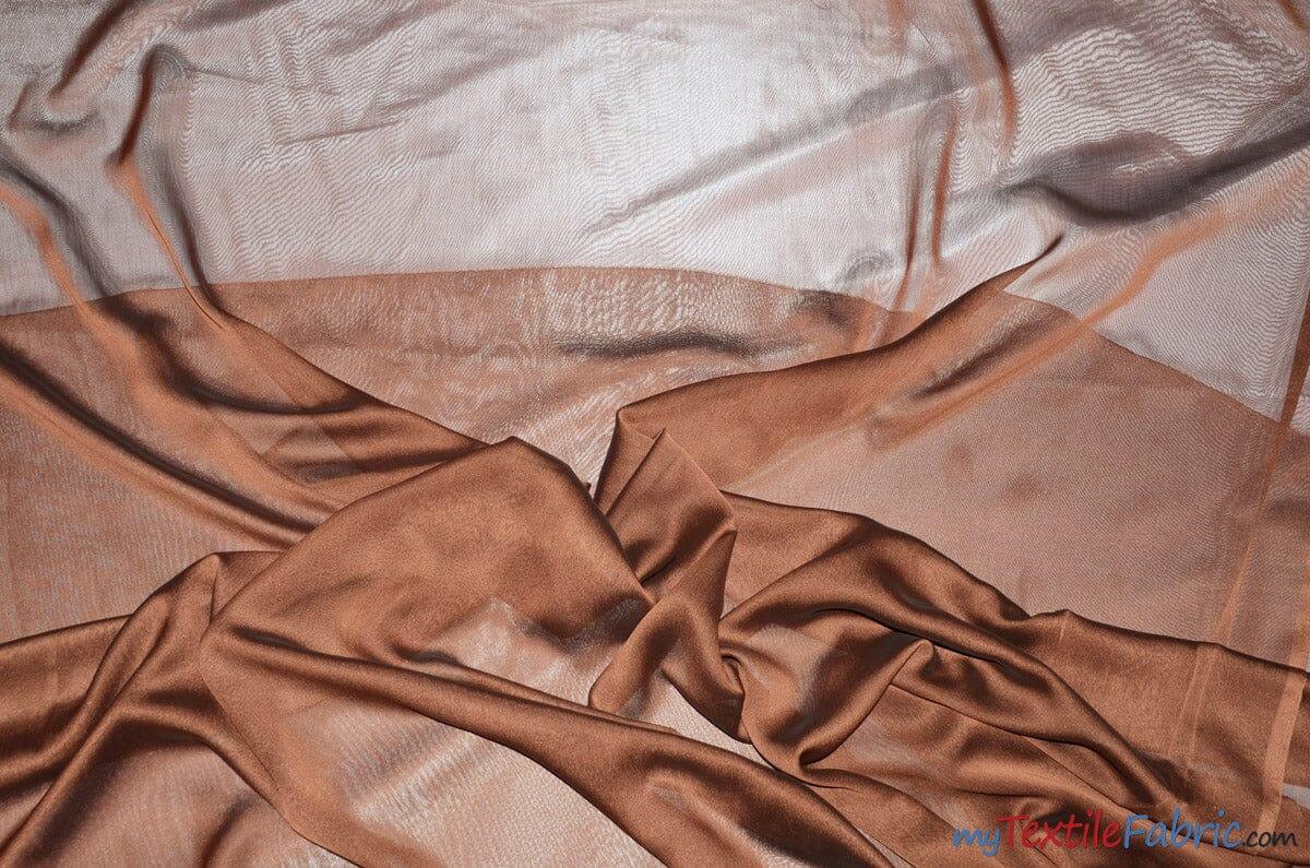 Two Tone Chiffon Polyester Fabric - Iridescent Sheer, 58/60" Width, Multiple Colors (Yards, Bolts, Sample Swatch)