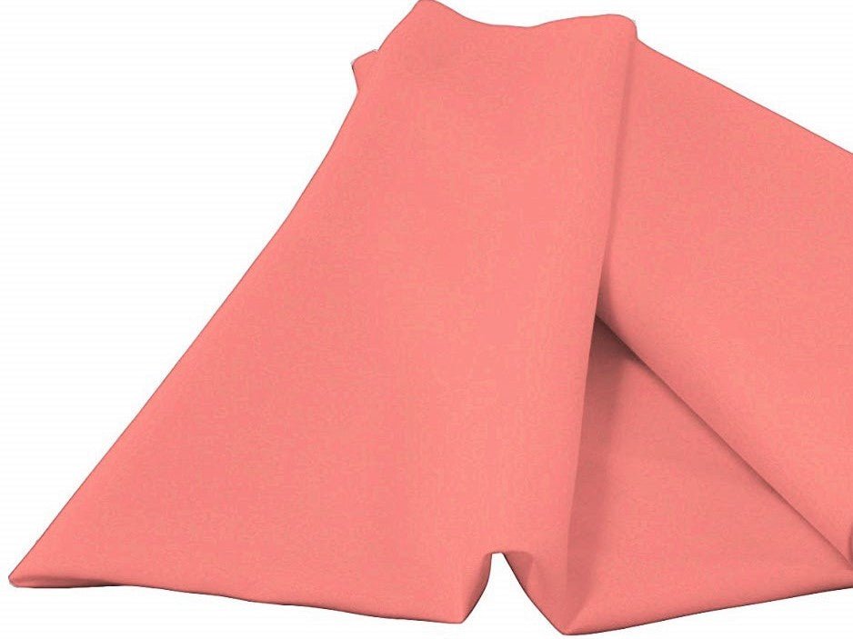 Coral Polyester Poplin Fabric - Coral, 58/59" Width (1 Yard)