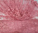 Beaded Lace Floral Coral