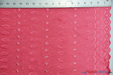 Polyester Cotton Eyelet Embroidery Fabric - Double Sided Border, 45" Wide, Multiple Colors (1 Yard)