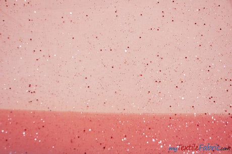 Tulle Glitter With Sequins Polyester Fabric - Glitter Embellished Sheer Tulle, Multiple Colors, 58/60" Width (1 Yard)