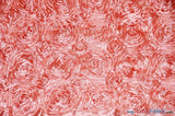 Rosette Satin Polyester Fabric - 3D Satin Floral Embroidery, 52/54" Width (Yards, Bolts, Sample Swatch)
