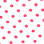 Cotton Lycra Knit Fabric - Coral Polka Dots on White