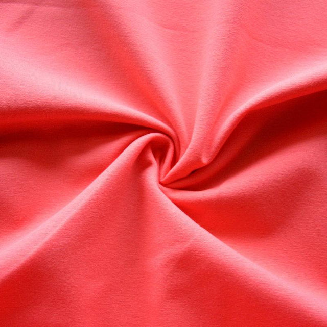 Cotton Lycra Jersey Knit Fabric Coral Orange