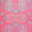 Cotton Lycra Knit Fabric Coral Park Paisley