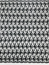Corded Lace Butterfly Design Polyester Fabric - Butterfly Embroidered Sequin Mesh Lace, 50-54" Width (1 Yard)