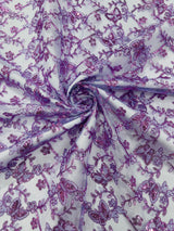 Corded Lace Butterfly Design Polyester Fabric - Butterfly Embroidered Sequin Mesh Lace, 50-54" Width (1 Yard)