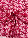 Corded Lace Butterfly Design Polyester Fabric - Butterfly Embroidered Sequin Mesh Lace, 50-54" Width (1 Yard)