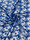 Corded Lace Butterfly Design Polyester Fabric - Butterfly Embroidered Sequin Mesh Lace, 50-54" Width (1 Yard)