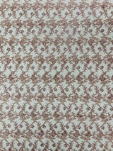Corded Lace Butterfly Design Polyester Fabric - Butterfly Embroidered Sequin Mesh Lace, 50-54" Width (1 Yard)