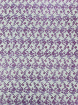 Corded Lace Butterfly Design Polyester Fabric - Butterfly Embroidered Sequin Mesh Lace, 50-54" Width (1 Yard)