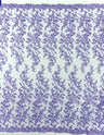 Butterfly Corded Lace Fabric - Butterfly Embroidery, Metallic Sequins, 54" Width (1 Yard)