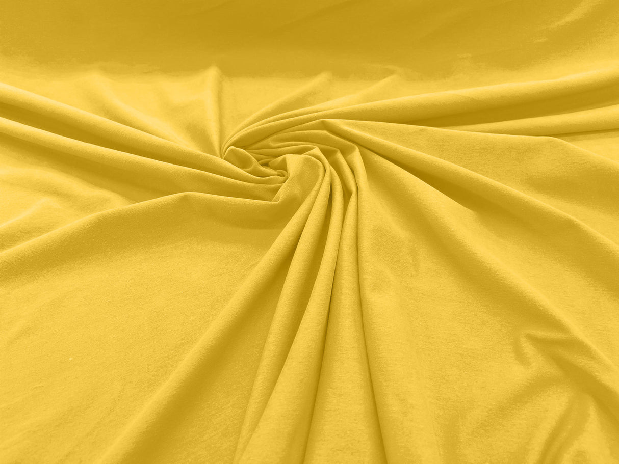 Cotton Jersey Spandex Knit Cotton Spandex Fabric - 58/60" Width, 50% Vertical Stretch, 25% Horizontal Stretch, 180 GSM (1 Yard)