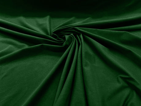 Cotton Jersey Spandex Knit Cotton Spandex Fabric - 58/60" Width, 50% Vertical Stretch, 25% Horizontal Stretch, 180 GSM (1 Yard)