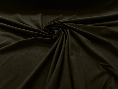 Cotton Jersey Spandex Knit Cotton Spandex Fabric - 58/60" Width, 50% Vertical Stretch, 25% Horizontal Stretch, 180 GSM (1 Yard)